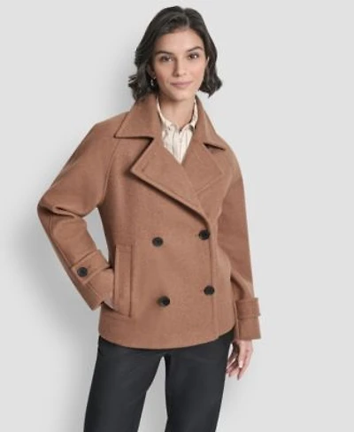Dkny Womens Short Double Breasted Collared Coat P Xs Xxl