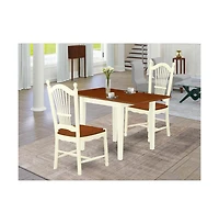 East West Furniture Dining Room Set Buttermilk & Cherry