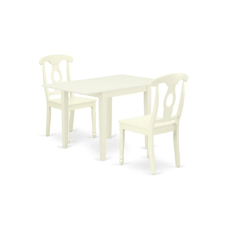 East West Furniture Dining Room Set Linen White
