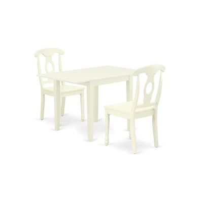 East West Furniture Dining Room Set Linen White