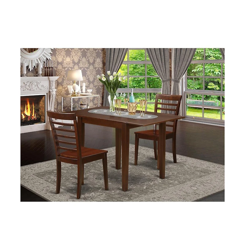 East West Furniture Dining Room Set Mahogany