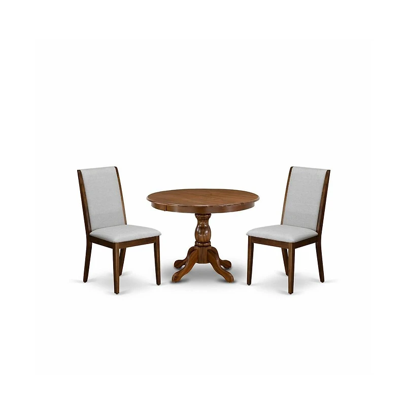 East West Furniture 3 Piece Table and Chairs Dining Set