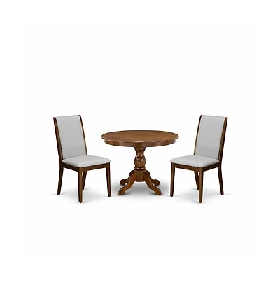 East West Furniture 3 Piece Table and Chairs Dining Set