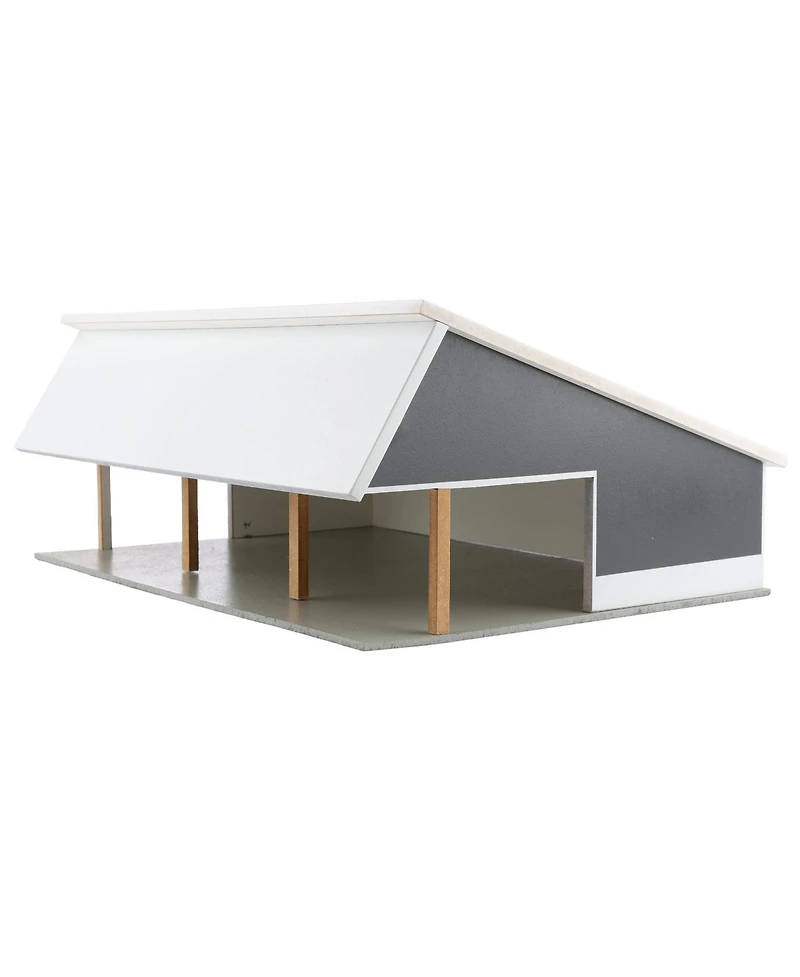 1/64 Light & Dark Gray 64ft x 48ft Wooden Cattle Shed w/ Removeable Roof Sta-226