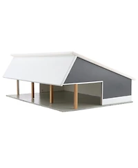 1/64 Light & Dark Gray 64ft x 48ft Wooden Cattle Shed w/ Removeable Roof Sta-226