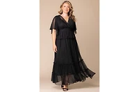 Kiyonna Plus Graceful Tiered Mesh Gown