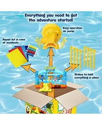 Sunny & Fun SpongeBob Inflatable Bounce House for Kids with Air Blower, Stakes & Repair Kit
