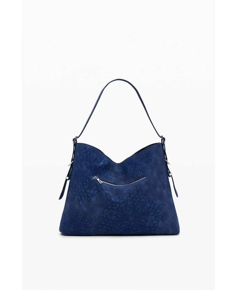 Desigual Women's Medium mandala embossed shoulder bag