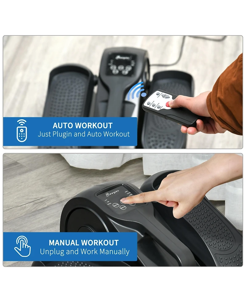 Soozier Foot Pedal Exerciser Mini Rehabilitation Bike w/ Remote and Lcd Display