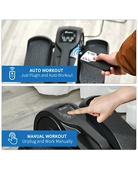 Soozier Foot Pedal Exerciser Mini Rehabilitation Bike w/ Remote and Lcd Display