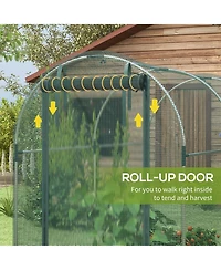 Outsunny 4' x 8' Plant Protection Tent Crop Cage with Door,