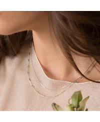 Sterling Silver 18k Gold Plated Leena Necklace, Dainty
