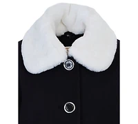 Michael Kors Toddler and Little Girls Faux Wool Hooded Collar Jacket