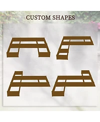 Outsunny Raised Garden Bed Set of 5 Diy Large Wooden Planters Box,