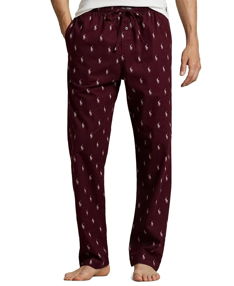 Polo Ralph Lauren Men's Flannel Pony-Print Pajama Pants