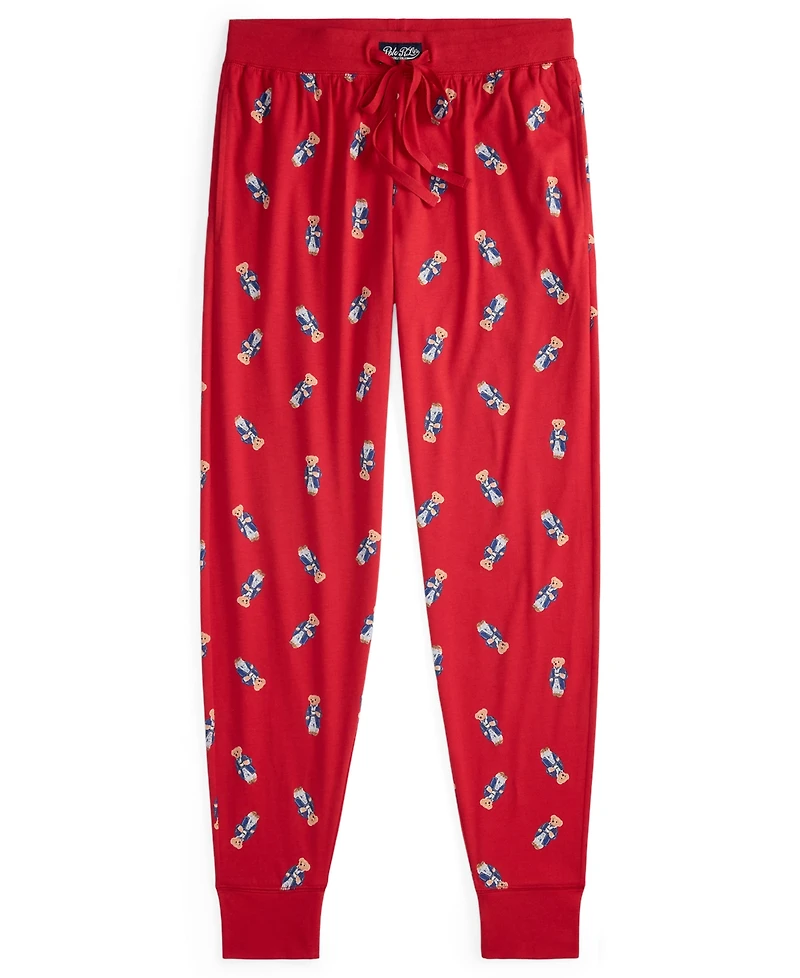 Polo Ralph Lauren Men's Rib Waistband Knit Bear Pajama Jogger Pants