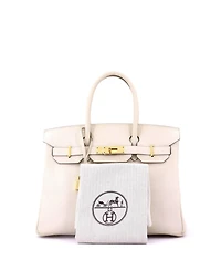 Pre-Owned Hermes Birkin 30 Handbag Light Epsom with Gold Hardware
