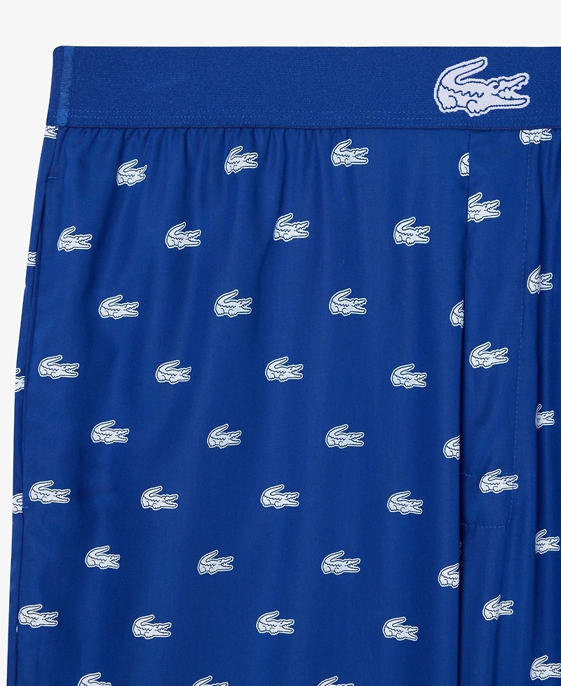 Lacoste Men's Woven Logo Pajama Pants