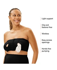 Motherhood Maternity Seamless Front Close Nursing and Hands-Free Pumping Bandeau Bra