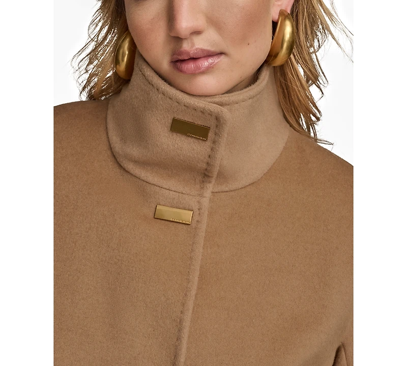 Donna Karan New York Women's Stand-Collar Single-Breasted Coat