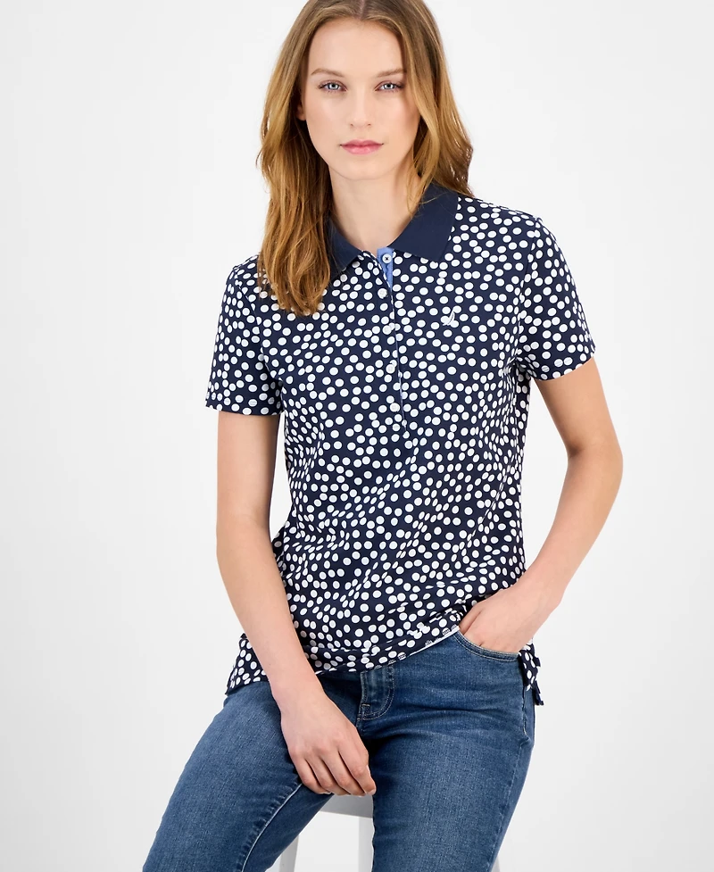 Nautica Jeans Women's Snow Dot Polo Shirt