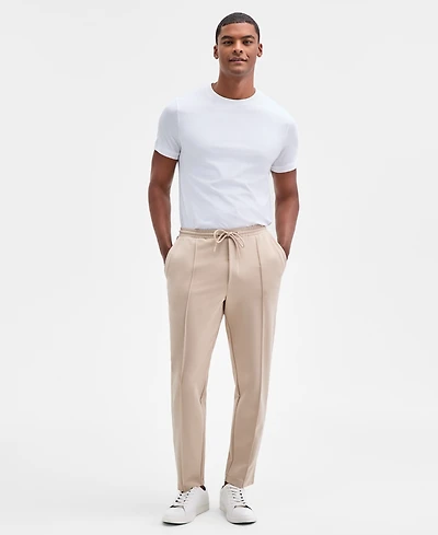 Alfani Men's Alfatech Regular-Fit Compact Textured Ponte-Knit Pants, Exclusively at Macy's