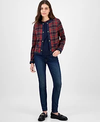 Tommy Hilfiger Women's Plaid Open-Front Jacket