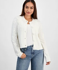 And Now This Petite 3D-Floral Cardigan, Macy's Exclusive