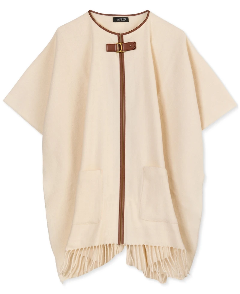 Lauren Ralph Equestrian-Buckle Ruana