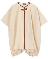 Lauren Ralph Equestrian-Buckle Ruana