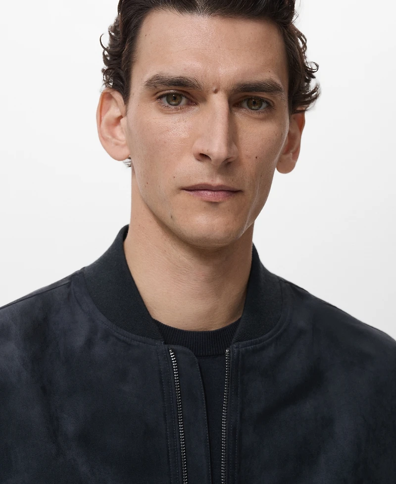 Mango Men's Suede-Effect Bomber Jacket