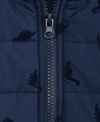 First Impressions Baby Boys Hooded Dino-Flocked Jacket, Macy's Exclusive