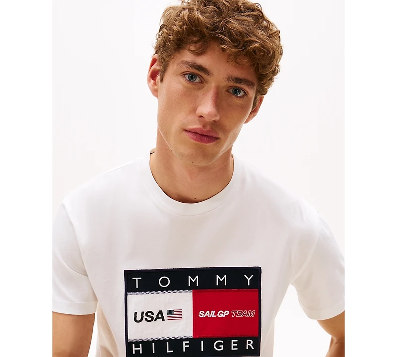 Tommy Hilfiger Men's x U.s. SailGP Team Flag Graphic Short Sleeve T-Shirt