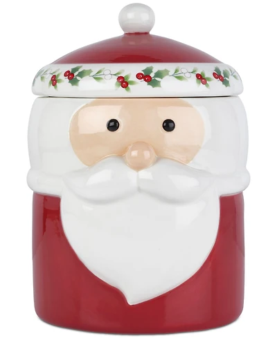 Winterberry Santa Lidded Canister