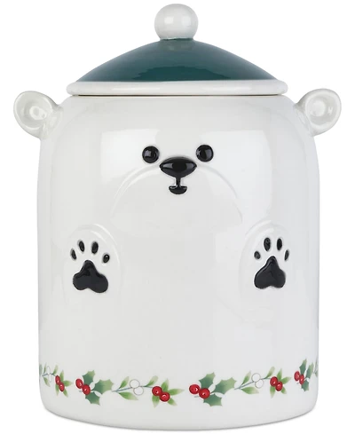 Winterberry Polar Bear Lidded Canister
