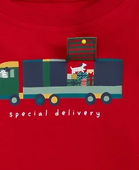 First Impressions Baby Boys Long-Sleeve Special Delivery Graphic T-Shirt, Macy's Exclusive