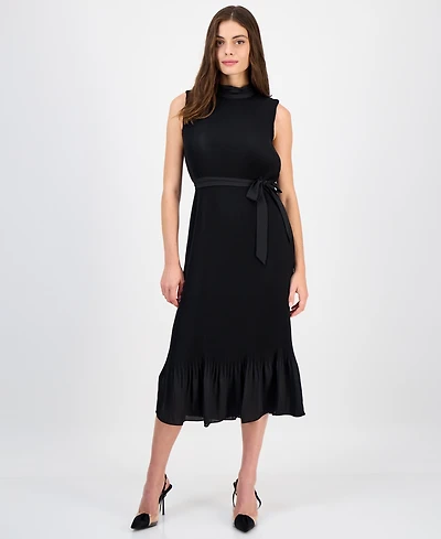 Sam Edelman Women's Sleeveless Pleated Midi Dress