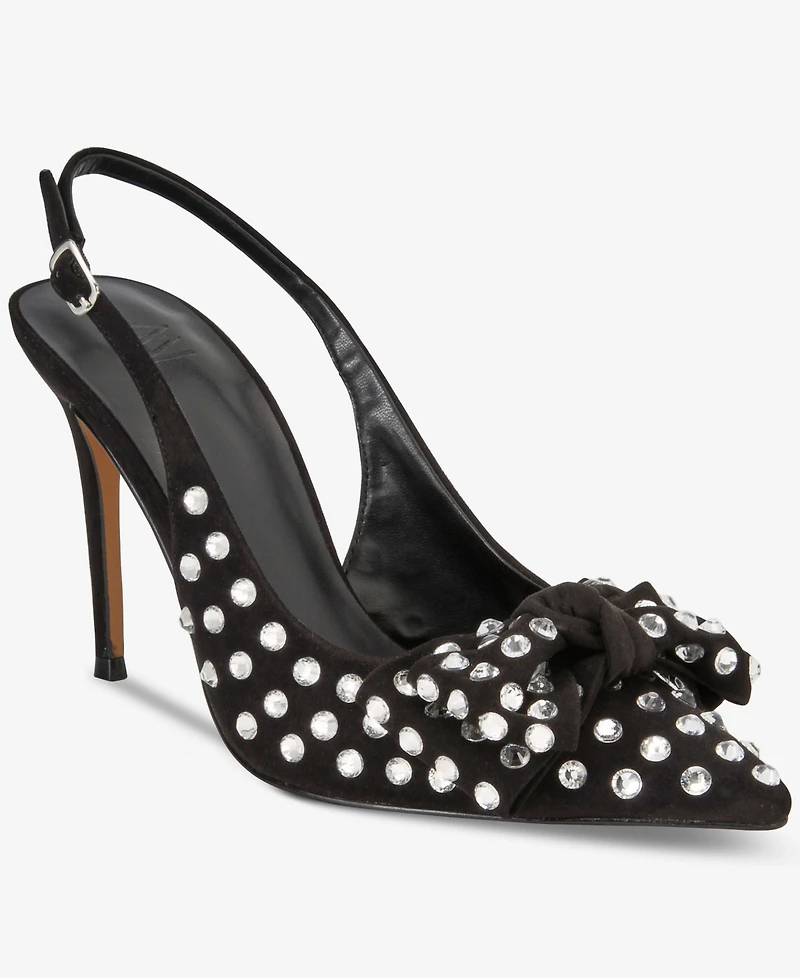 Aaj By Aminah Women's Gemma Bow Slingback Pumps