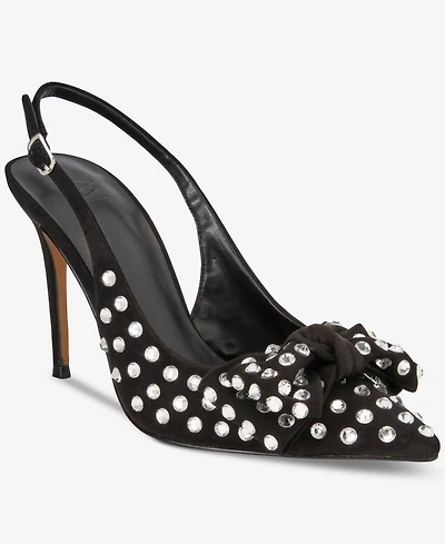 Aaj By Aminah Women's Gemma Bow Slingback Pumps