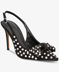 Aaj By Aminah Women's Gemma Bow Slingback Pumps