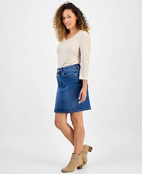 Style & Co Petite Denim Skirt, Macy's Exclusive