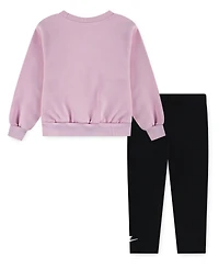 Nike Toddler Girls 2-Piece Solid Crewneck Top and Leggings Set