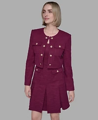 Karl Lagerfeld Paris Women's Knit Tweed Jacket