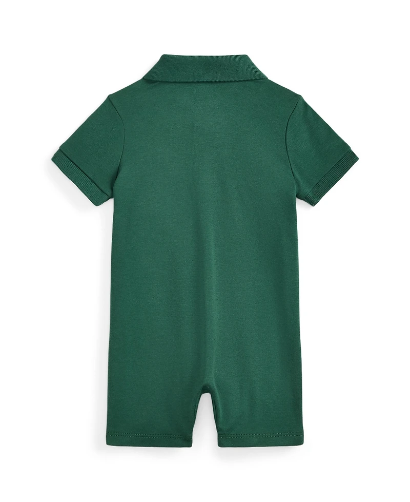 Polo Ralph Lauren Baby Boys Interlock Short Sleeve One Piece Shortall
