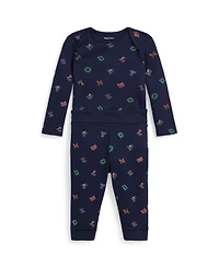 Polo Ralph Lauren Baby Boys 2-Piece Printed Interlock Bodysuit and Pants Set