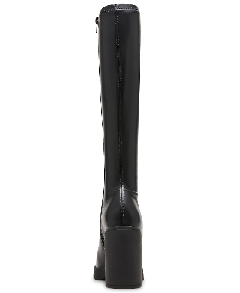 Madden Girl Women's Dreammerr Stretch Knee-High Block-Heel Boots