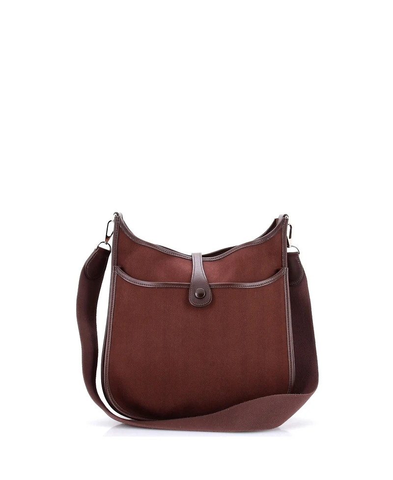 Pre-Owned Hermes Pm Evelyne Bag Gen Ii Toile and Leather