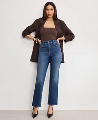 Good American Women's Soft Tech Curve Straight Jeans