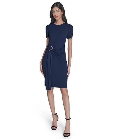 Vince Camuto Women's Knit Bodycon Dress With Hardware Detail