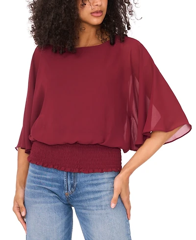 Sam & Jess Women's Smocked-Waist Top